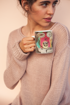 ALBEDO VISION | White Ceramic Mug with Color Inside