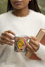 BLOSSOM RIOT | White Ceramic Mug with Color Inside